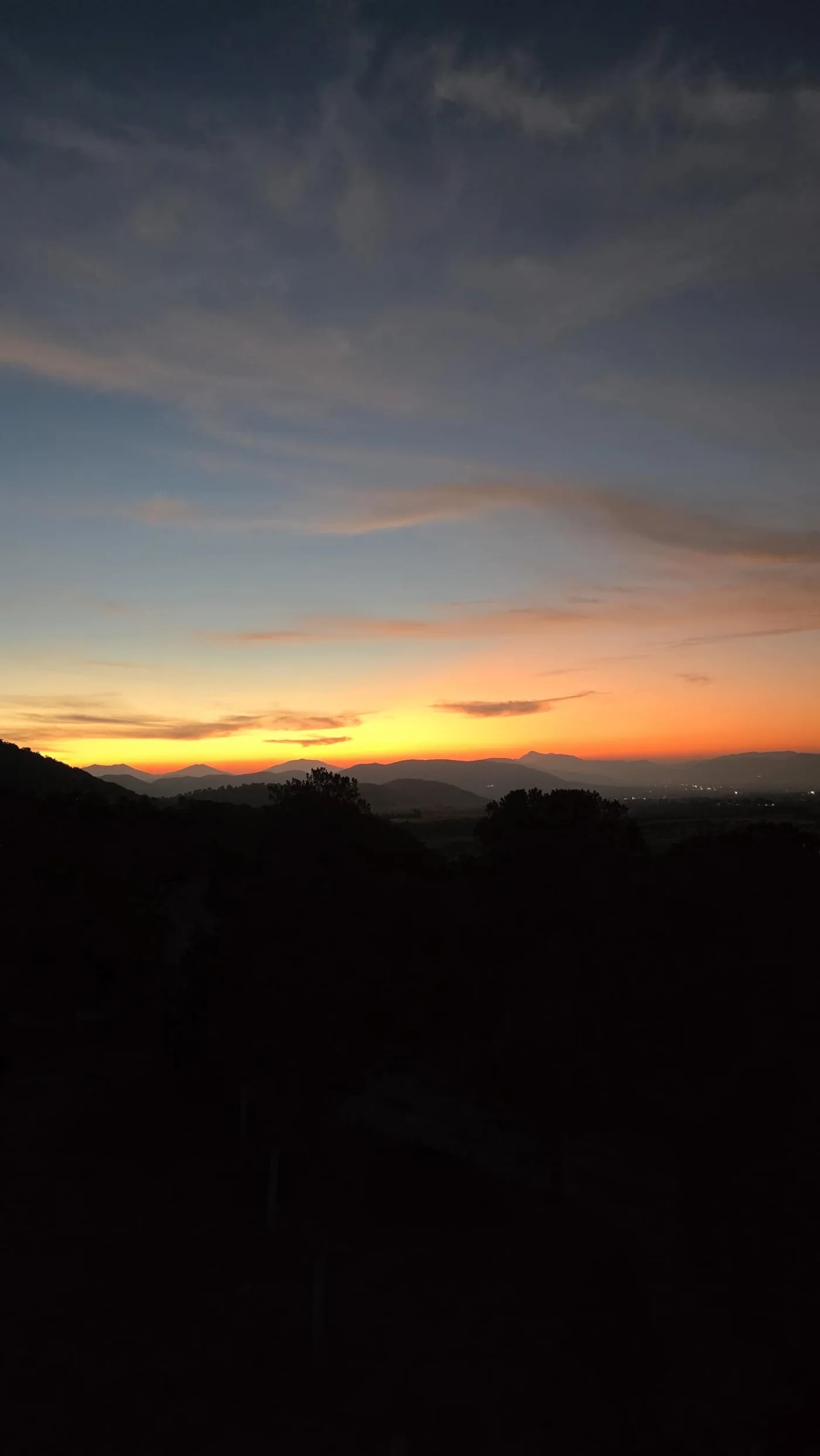 El atardecer sobre la sierra